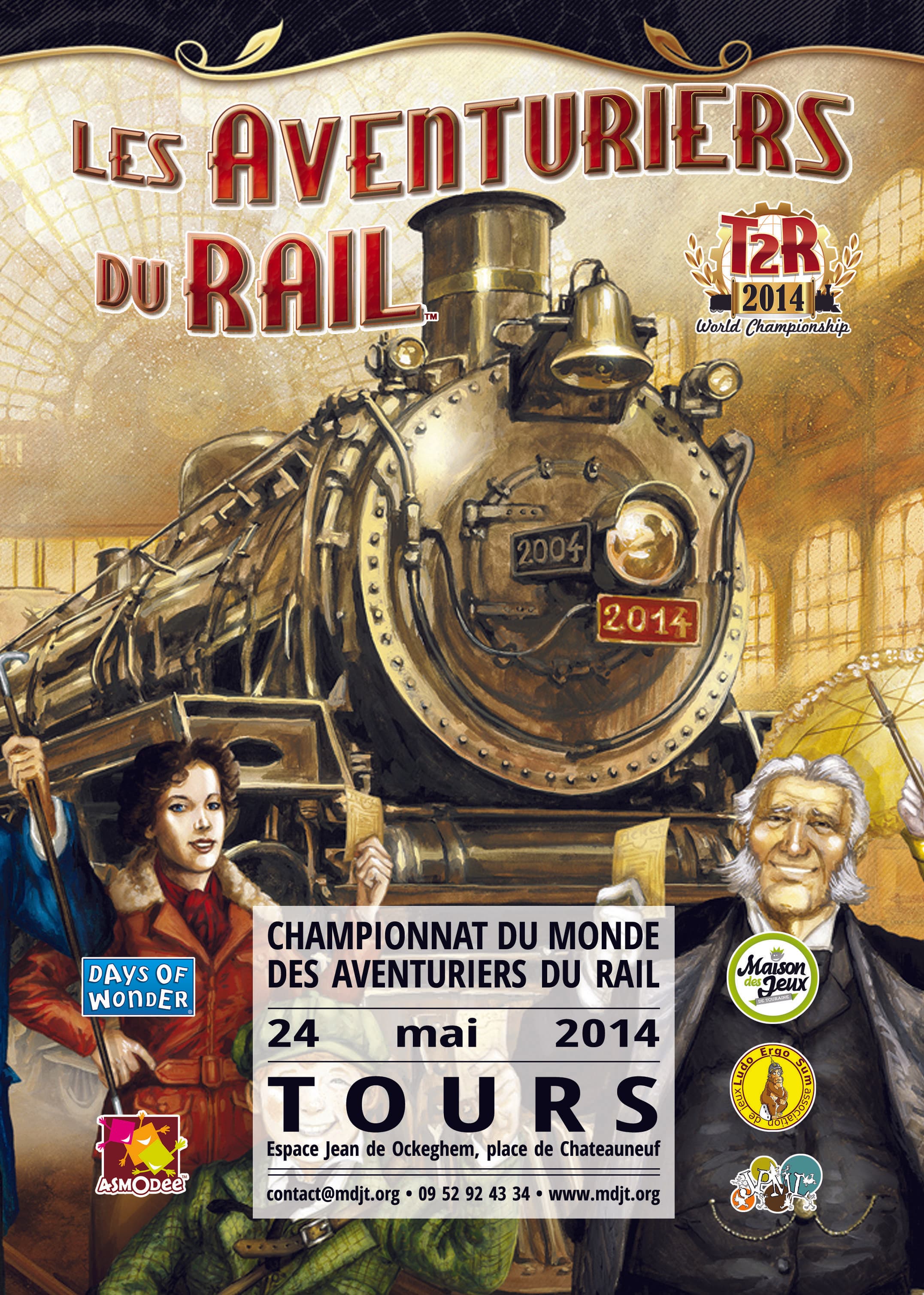 Couverture de l'article : Championnat du Monde des Aventuriers du Rail – Étape de qualification de Tours - 24 mai 2014