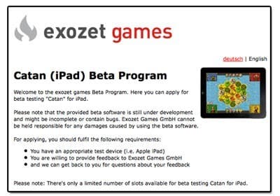 Couverture de l'article : Beta-testez Catane sur Ipad