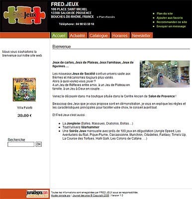 Couverture de l'article : Fred.Jeux, le site de la boutique