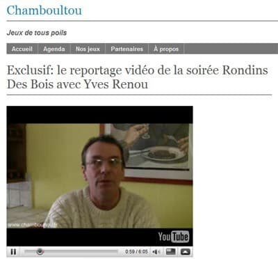 Couverture de l'article : Yves Renou parle des Rondins des Bois