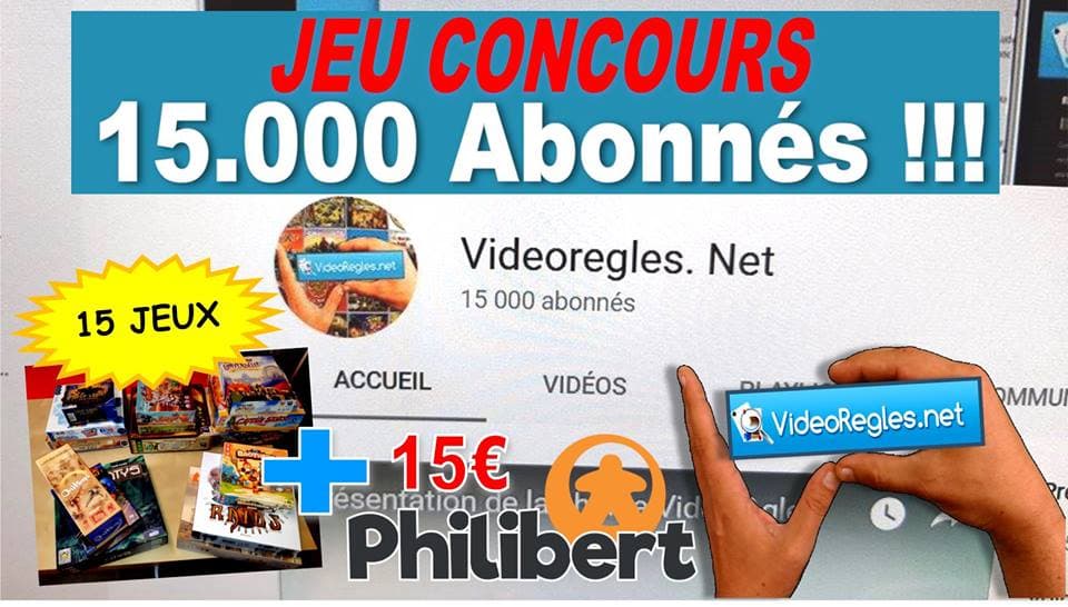 Couverture de l'article : Concours 15.000 Abonnés Videoregles.Net