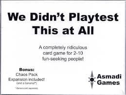Boîte du jeu : We didn't playtest this at all (with chaos expansion)