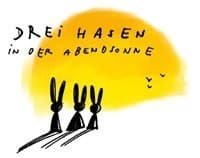 Portrait de : Drei Hasen in der Abendsonne