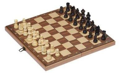 Boîte du jeu : jeu d'échec en bois pliable
