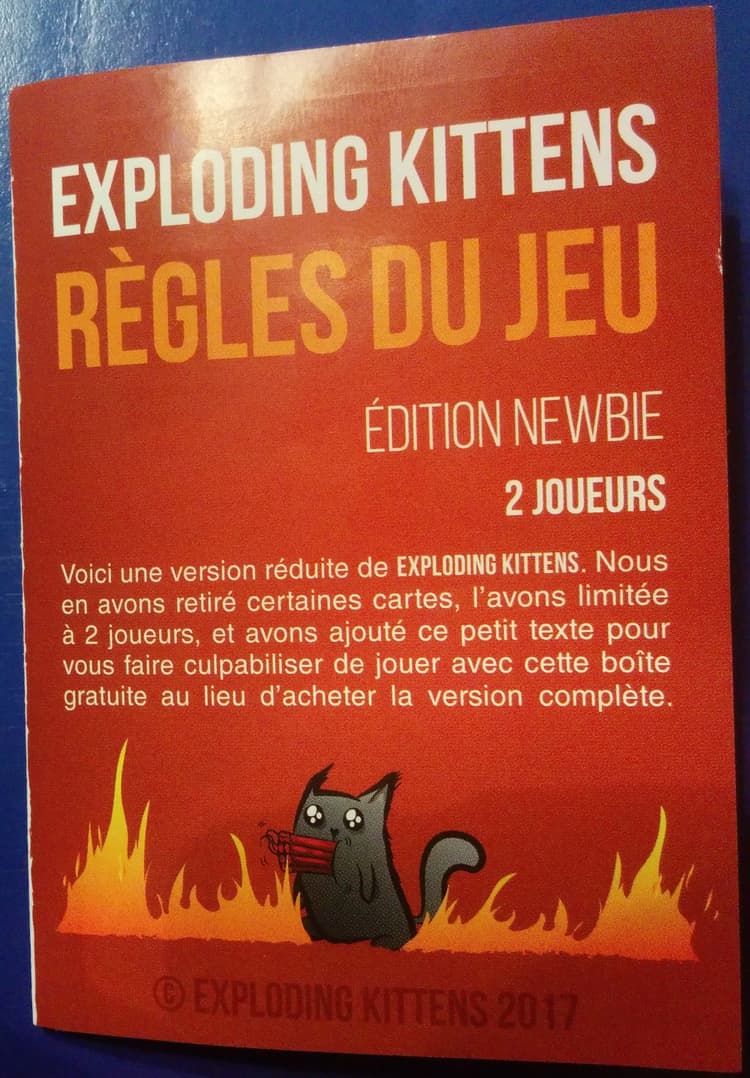Boîte du jeu : Exploding Kittens Edition Newbie