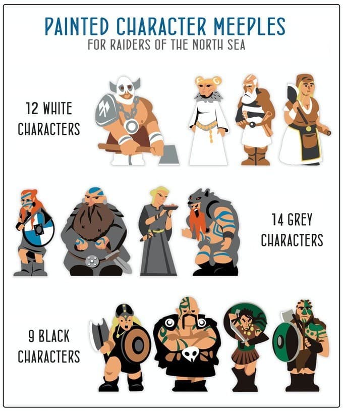 Boîte du jeu : Pillards de la Mer du Nord - Extension "Pions 'Personnage' Peints"