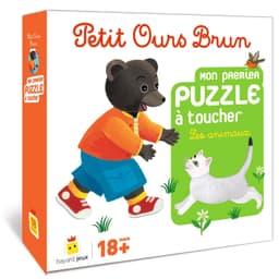 Couverture de Petit Ours Brun - Mon premier puzzle à toucher - les animaux