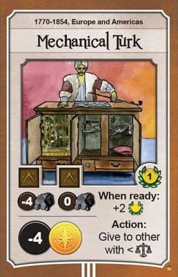 Boîte du jeu : Nations - Carte promotionnelle 'Mechanical Turk'