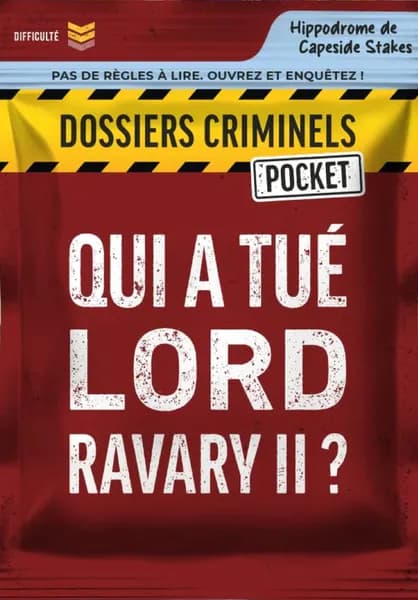 Boîte du jeu : Dossier Criminels Pocket : Qui a tué Lord Ravary II ?