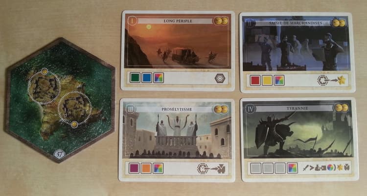 Boîte du jeu : Hyperborea - Cartes et tuile promotionnelles