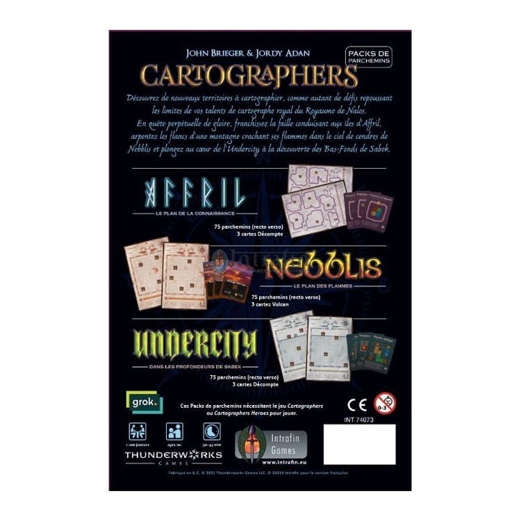 Boîte du jeu : Cartographers - Extension "Pack de Parchemins"