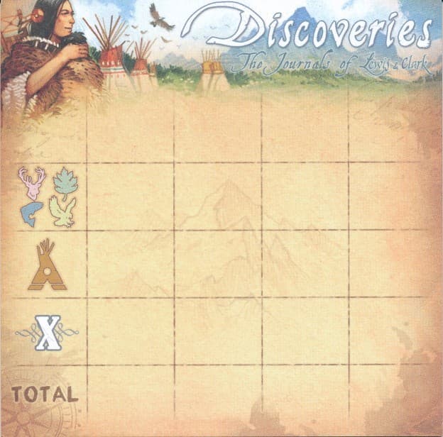 Boîte du jeu : Discoveries - The Journals of Lewis & Clark - Extension "Carnet de feuilles de score"