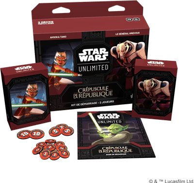 Boîte du jeu : Star Wars Unlimited : Crépuscule de la République - Kit de Démarrage 2 joueurs