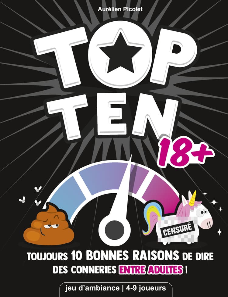 Boîte du jeu : Top Ten 18+