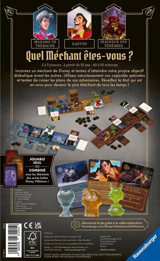 Boîte du jeu : Villainous - Monstrueusement Malsains