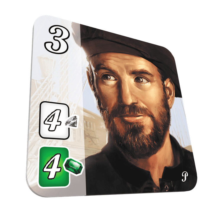 Boîte du jeu : Splendor - Goodie Tuile Noble : Jacques Cartier