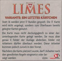 Couverture de Limes - Variante "One Last Card / Ein letztes Kärtchen"